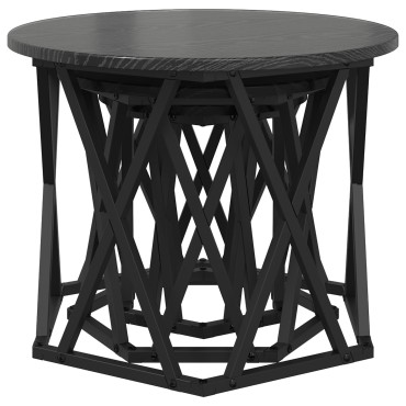 vidaXL Τραπεζάκια Σαλονιού Nesting 3 τεμ. Μαύρο Ξύλο 53x53x40cm