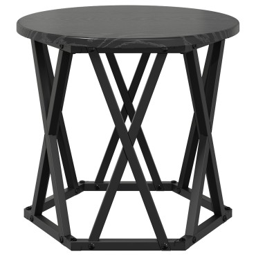 vidaXL Τραπεζάκια Σαλονιού Nesting 3 τεμ. Μαύρο Ξύλο 53x53x40cm