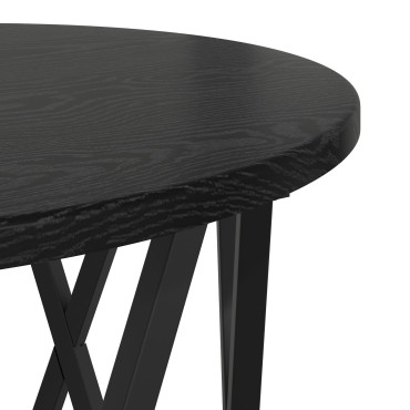 vidaXL Τραπεζάκια Σαλονιού Nesting 3 τεμ. Μαύρο Ξύλο 53x53x40cm