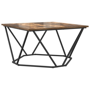 vidaXL Τραπέζι Σαλονιού Καπνιστό Δρυς 80x80x45cm Κατασκευασμένο Ξύλο 1 τεμ.