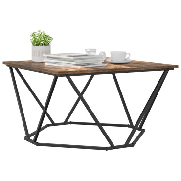 vidaXL Τραπέζι Σαλονιού Καπνιστό Δρυς 80x80x45cm Κατασκευασμένο Ξύλο 1 τεμ.