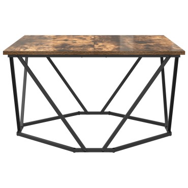 vidaXL Τραπέζι Σαλονιού Καπνιστό Δρυς 80x80x45cm Κατασκευασμένο Ξύλο 1 τεμ.