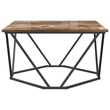 vidaXL Τραπέζι Σαλονιού Καπνιστό Δρυς 80x80x45cm Κατασκευασμένο Ξύλο 1 τεμ.