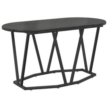 vidaXL Τραπέζι Σαλονιού Μαύρο Δρύς 80x40x40,5cm από Επεξεργασμένο Ξύλο και Μέταλλο 1 τεμ.