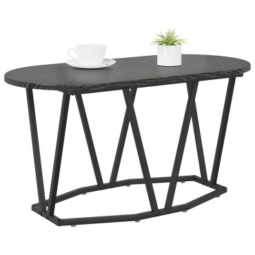 vidaXL Τραπέζι Σαλονιού Μαύρο Δρύς 80x40x40,5cm από Επεξεργασμένο Ξύλο και Μέταλλο 1 τεμ.