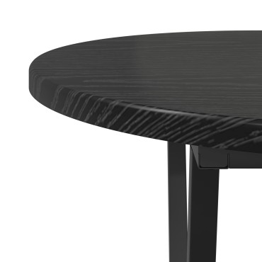vidaXL Τραπέζι Σαλονιού Μαύρο Δρύς 80x40x40,5cm από Επεξεργασμένο Ξύλο και Μέταλλο 1 τεμ.