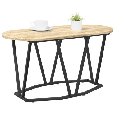 τραπεζάκι σαλονιού vidaXL από δρυς Sonoma 80x40x40,5cm από ξύλο και μέταλλο