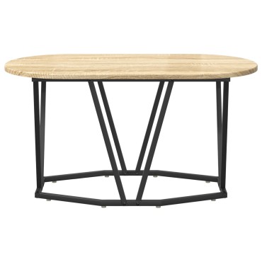 τραπεζάκι σαλονιού vidaXL από δρυς Sonoma 80x40x40,5cm από ξύλο και μέταλλο