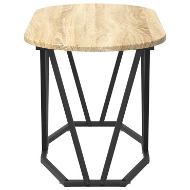 τραπεζάκι σαλονιού vidaXL από δρυς Sonoma 80x40x40,5cm από ξύλο και μέταλλο