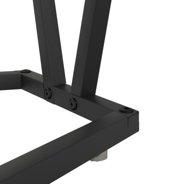 τραπεζάκι σαλονιού vidaXL από δρυς Sonoma 80x40x40,5cm από ξύλο και μέταλλο