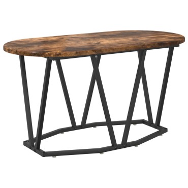 vidaXL Τραπεζάκι Σαλονιού Καπνιστού Δρυ 80x40x40,5cm Αποσυναρμολογούμενο Ξύλο και Μέταλλο 1 τεμ.