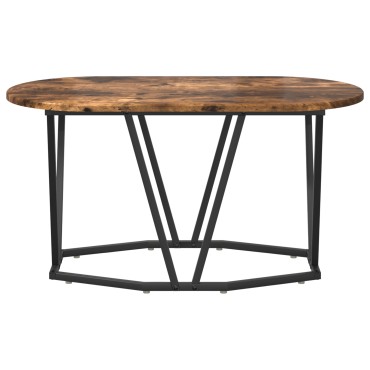 vidaXL Τραπεζάκι Σαλονιού Καπνιστού Δρυ 80x40x40,5cm Αποσυναρμολογούμενο Ξύλο και Μέταλλο 1 τεμ.