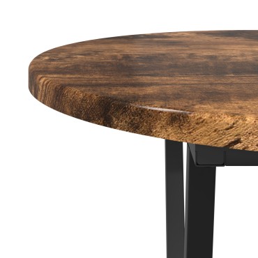 vidaXL Τραπεζάκι Σαλονιού Καπνιστού Δρυ 80x40x40,5cm Αποσυναρμολογούμενο Ξύλο και Μέταλλο 1 τεμ.
