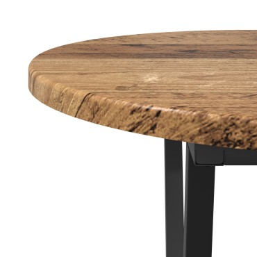 vidaXL Τραπεζάκι Καφέ από Παλιό Ξύλο 80x40x40,5cm Φτιαγμένο από Πολυμερές Ξύλο και Μέταλλο 1 τεμ.