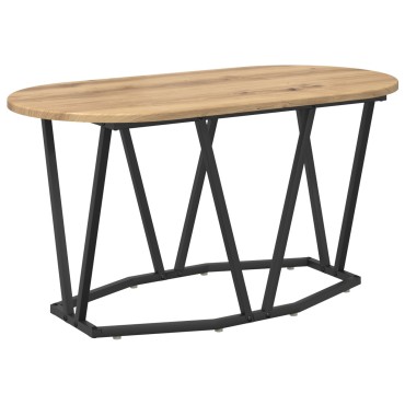vidaXL Καφετζάκι καρυδιάς 80x40x40,5cm από ξύλο και μέταλλο