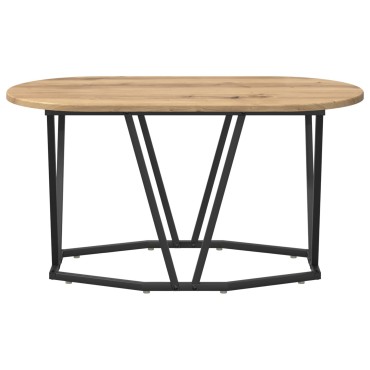 vidaXL Καφετζάκι καρυδιάς 80x40x40,5cm από ξύλο και μέταλλο