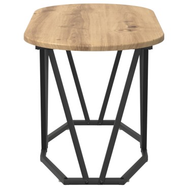 vidaXL Καφετζάκι καρυδιάς 80x40x40,5cm από ξύλο και μέταλλο
