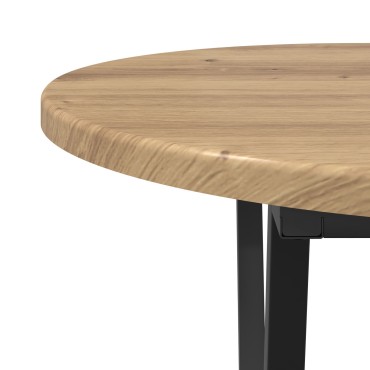 vidaXL Καφετζάκι καρυδιάς 80x40x40,5cm από ξύλο και μέταλλο