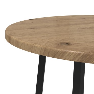 Σετ Τραπεζάκι Πλευράς vidaXL 2 τεμ. σε Artisan Oak με Engineered Wood και Μέταλλο