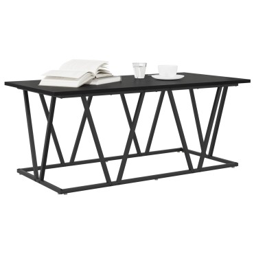 vidaXL Τραπέζι Καφέ Μαύρο Δρυς 100x50x40cm Φτιαγμένο από ξύλο και μέταλλο 1 τεμ.
