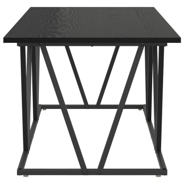 vidaXL Τραπέζι Καφέ Μαύρο Δρυς 100x50x40cm Φτιαγμένο από ξύλο και μέταλλο 1 τεμ.