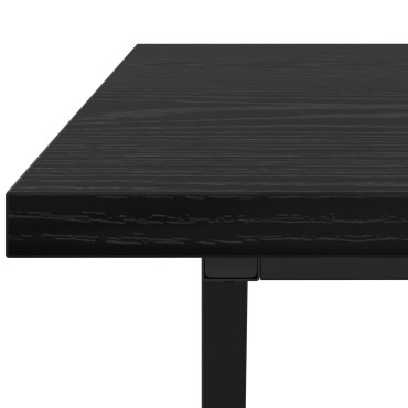 vidaXL Τραπέζι Καφέ Μαύρο Δρυς 100x50x40cm Φτιαγμένο από ξύλο και μέταλλο 1 τεμ.