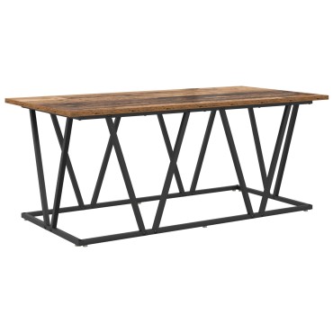 vidaXL Τραπεζάκι σαλονιού από παλιό ξύλο 100x50x40cm από συσκευασμένο ξύλο και μέταλλο 1 τεμ.