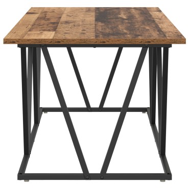 vidaXL Τραπεζάκι σαλονιού από παλιό ξύλο 100x50x40cm από συσκευασμένο ξύλο και μέταλλο 1 τεμ.