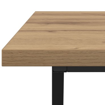 vidaXL Τραπεζάκι καφέ με ξύλο οξιάς 100x50x40cm από καλοδουλεμένο ξύλο και μέταλλο 1 τεμ.