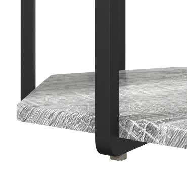 vidaXL Σετ βοηθητικά τραπεζάκια 2 τεμ. Γκρι 50x50x50,5cm