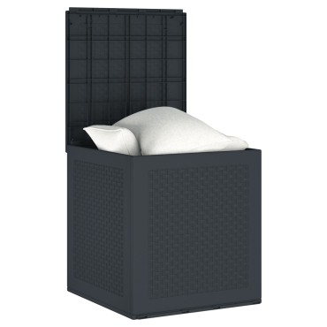 vidaXL Κιβώτιο Αποθήκευσης Ανθρακί 55x53x57cm PP