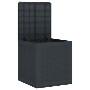 vidaXL Κιβώτιο Αποθήκευσης Ανθρακί 55x53x57cm PP