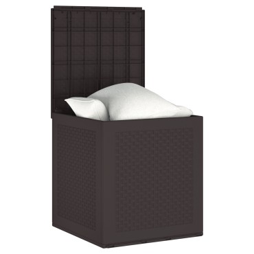 vidaXL Καφέ Σεντούκι Αποθήκευσης Κήπου 55x53x57cm PP