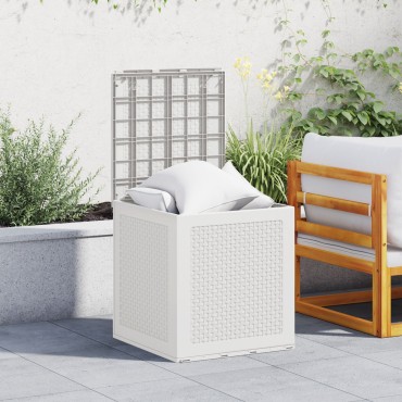 vidaXL Σακούλα Αποθήκευσης Κήπου Λευκή 55x53x57cm PP