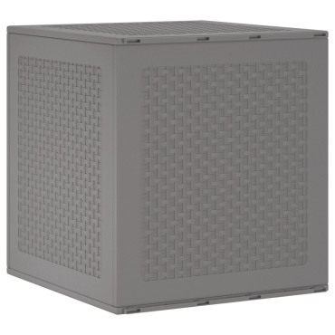 vidaXL Κουτί Αποθήκευσης Κήπου Ανοιχτό Γκρι 55x53x57cm PP 1 τεμ.