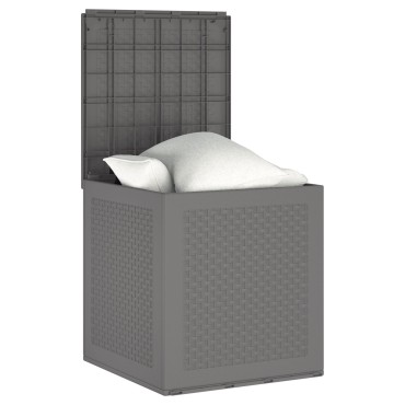 vidaXL Κουτί Αποθήκευσης Κήπου Ανοιχτό Γκρι 55x53x57cm PP 1 τεμ.