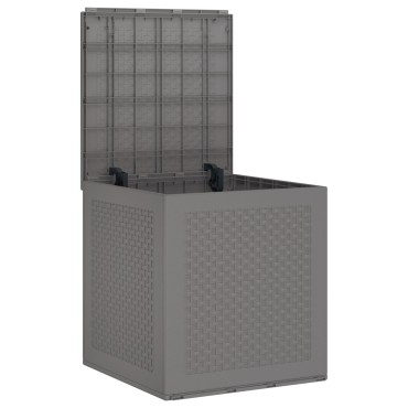 vidaXL Κουτί Αποθήκευσης Κήπου Ανοιχτό Γκρι 55x53x57cm PP 1 τεμ.
