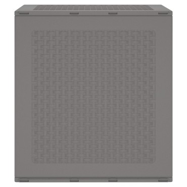 vidaXL Κουτί Αποθήκευσης Κήπου Ανοιχτό Γκρι 55x53x57cm PP 1 τεμ.