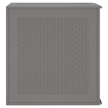 vidaXL Κουτί Αποθήκευσης Κήπου Ανοιχτό Γκρι 55x53x57cm PP 1 τεμ.