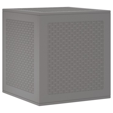 vidaXL Κουτί Αποθήκευσης Κήπου Ανοιχτό Γκρι 55x53x57cm PP 1 τεμ.