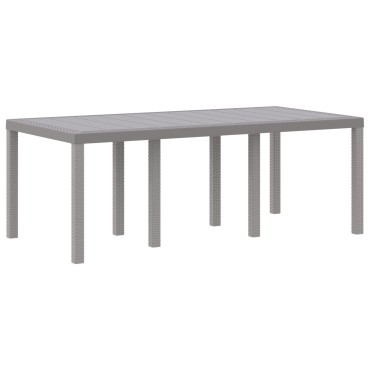 vidaXL Τραπεζάκι Κήπου Ανοιχτό Γκρι 200x100x73cm Πολλυ Ράτα 1 τεμ.