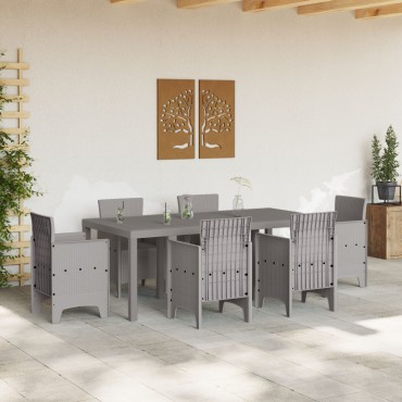 vidaXL Τραπεζάκι Κήπου Ανοιχτό Γκρι 200x100x73cm Πολλυ Ράτα 1 τεμ.