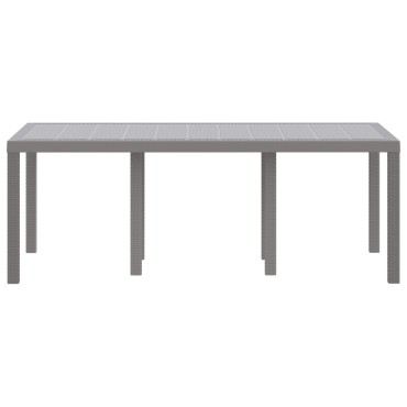 vidaXL Τραπεζάκι Κήπου Ανοιχτό Γκρι 200x100x73cm Πολλυ Ράτα 1 τεμ.