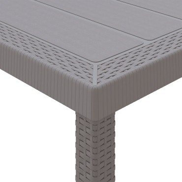 vidaXL Τραπεζάκι Κήπου Ανοιχτό Γκρι 200x100x73cm Πολλυ Ράτα 1 τεμ.