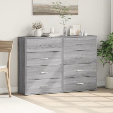 vidaXL Βοηθητικά Ντουλάπια 2 τεμ. Γκρι Sonoma 60x31x84cm Επεξ. Ξύλο