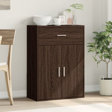 vidaXL Βοηθητικό Ντουλάπι Καφέ Δρυς 60x30x84cm από Επεξεργασμένο Ξύλο 1 τεμ.