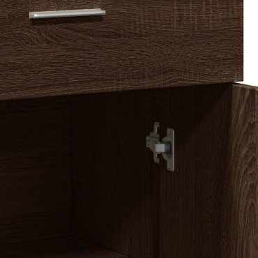 vidaXL Βοηθητικό Ντουλάπι Καφέ Δρυς 60x30x84cm από Επεξεργασμένο Ξύλο 1 τεμ.