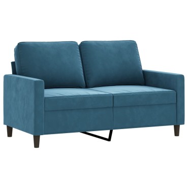 vidaXL Καναπές Διθέσιος Μπλε Βελούδινος 138x77x80cm 1 τεμ.