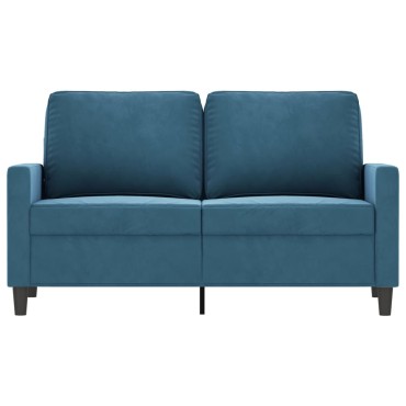 vidaXL Καναπές Διθέσιος Μπλε Βελούδινος 138x77x80cm 1 τεμ.