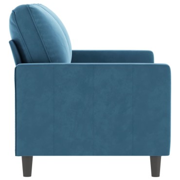 vidaXL Καναπές Διθέσιος Μπλε Βελούδινος 138x77x80cm 1 τεμ.